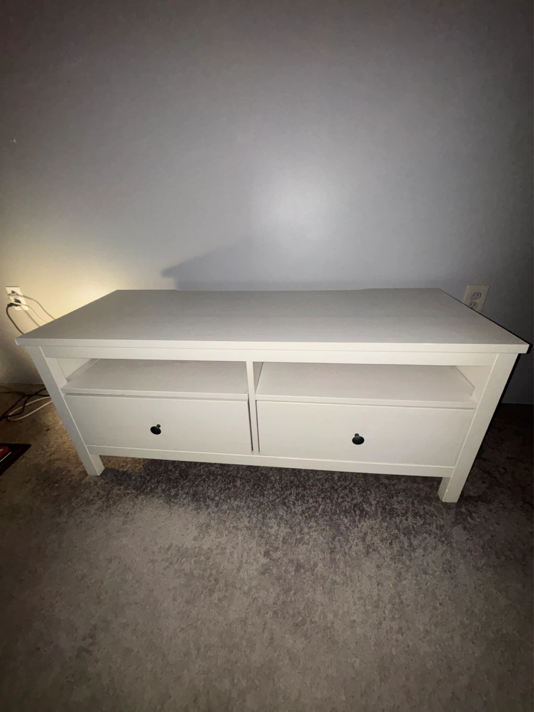 IKEA White TV Stand with Storage