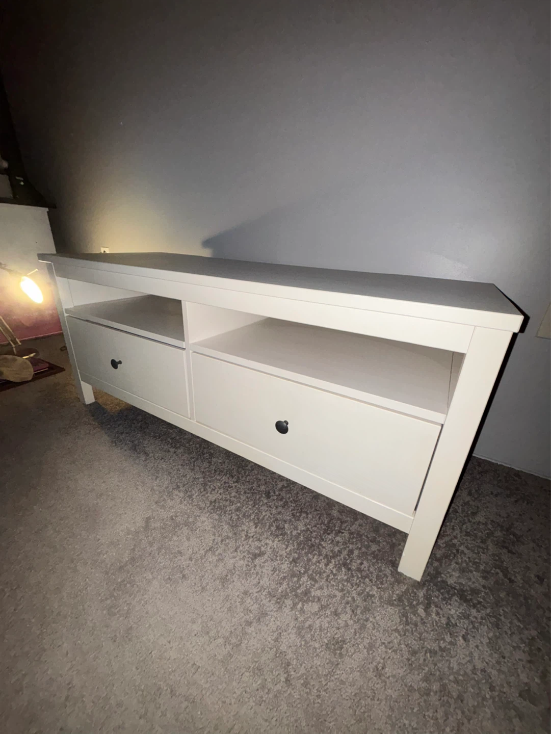 IKEA White TV Stand with Storage - photo 2