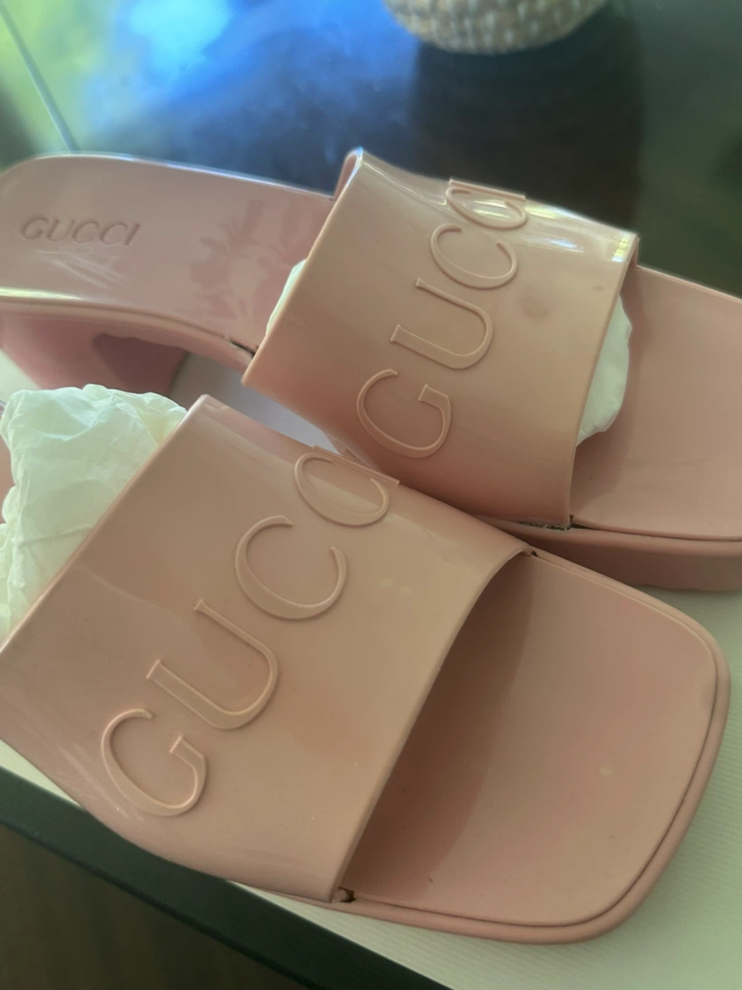 Gucci Pink Slide Sandals - photo 4