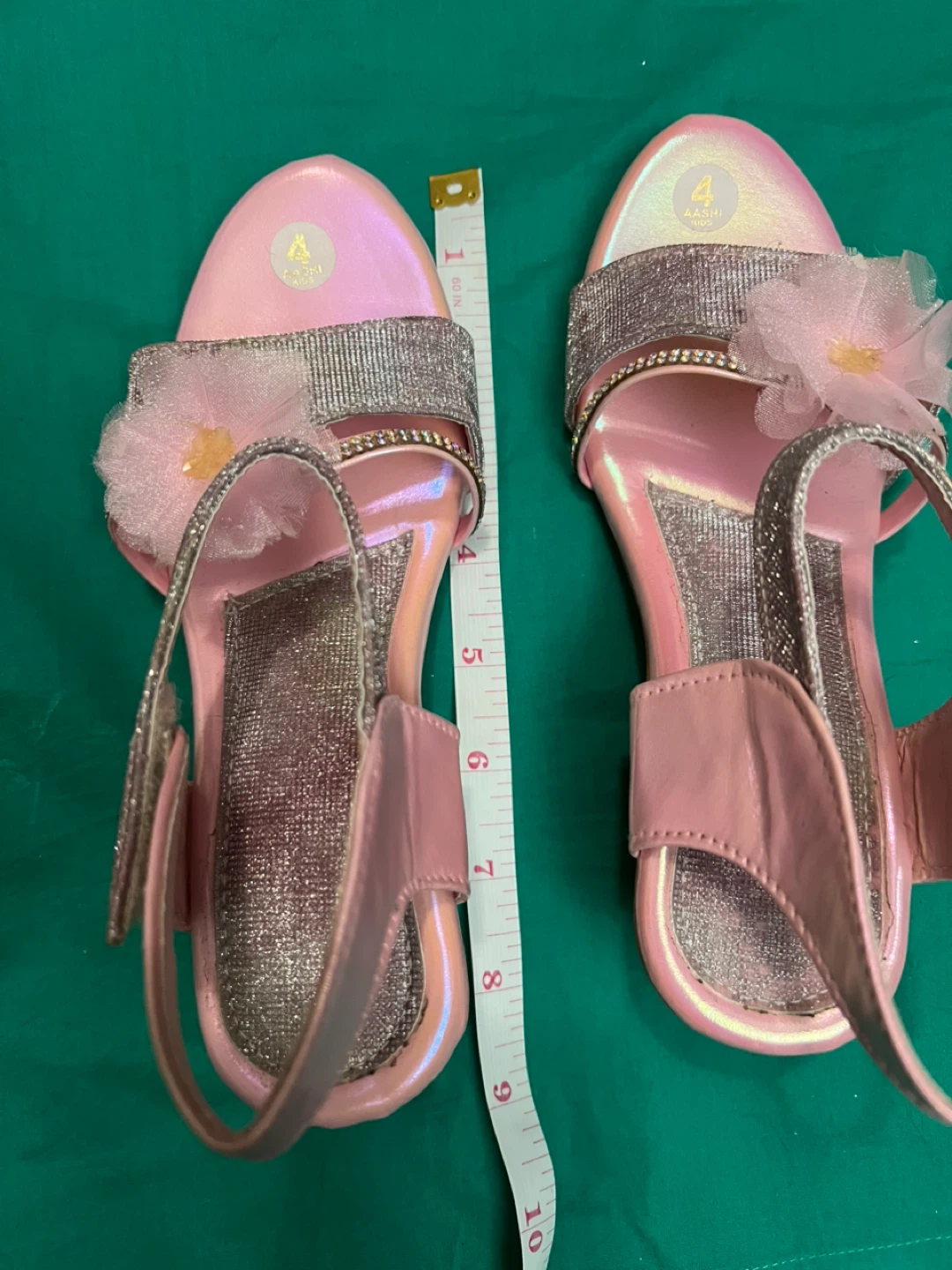 Kids Pink Sparkly Flower Sandals - photo 3