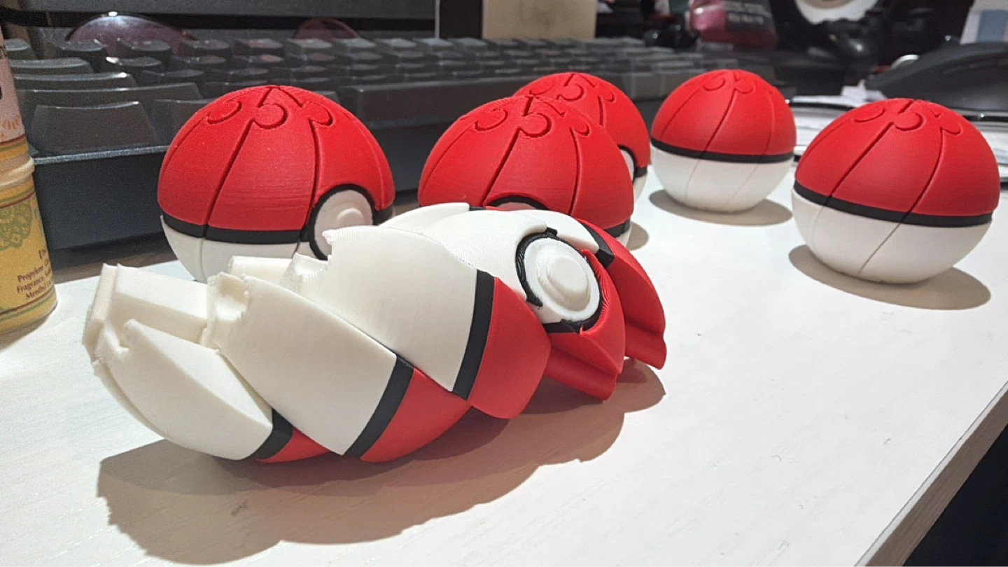 Pokemon Poke Ball 3D Printed Figurines
