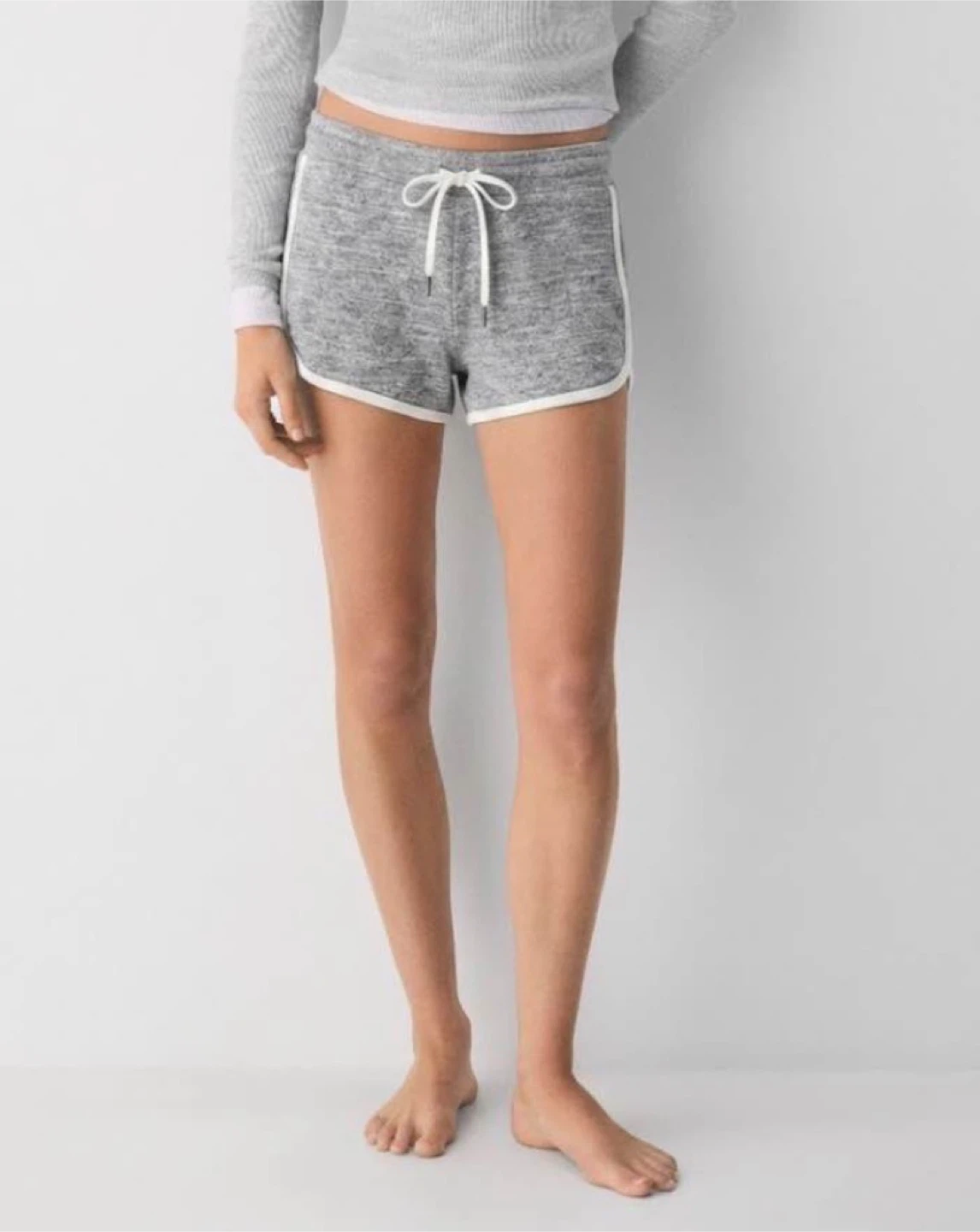 Gray Dolphin Shorts with White Trim
