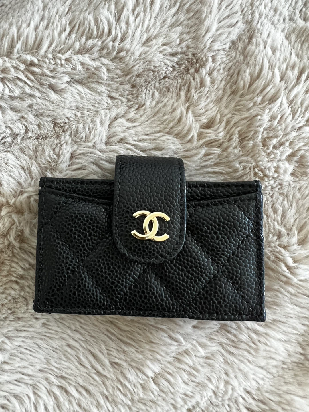Chanel Card Holder wallet Black Caviar Leather