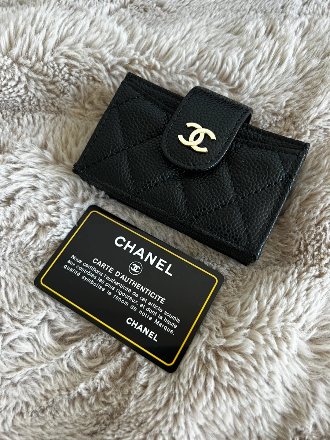 Chanel Card Holder wallet Black Caviar Leather - photo 4