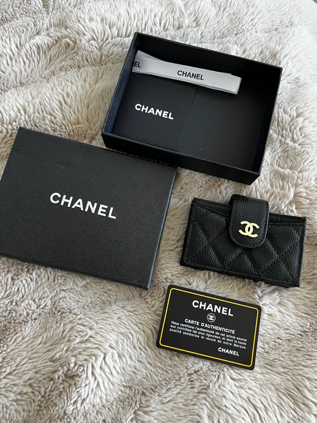 Chanel Card Holder wallet Black Caviar Leather - photo 5