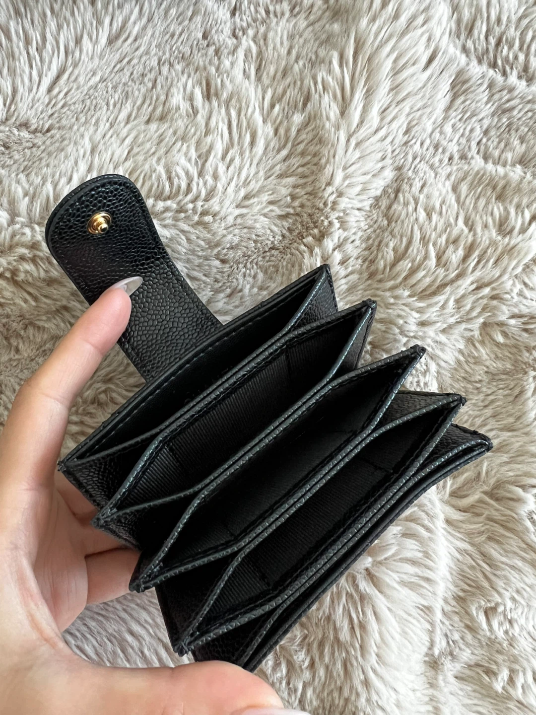 Chanel Card Holder wallet Black Caviar Leather - photo 3