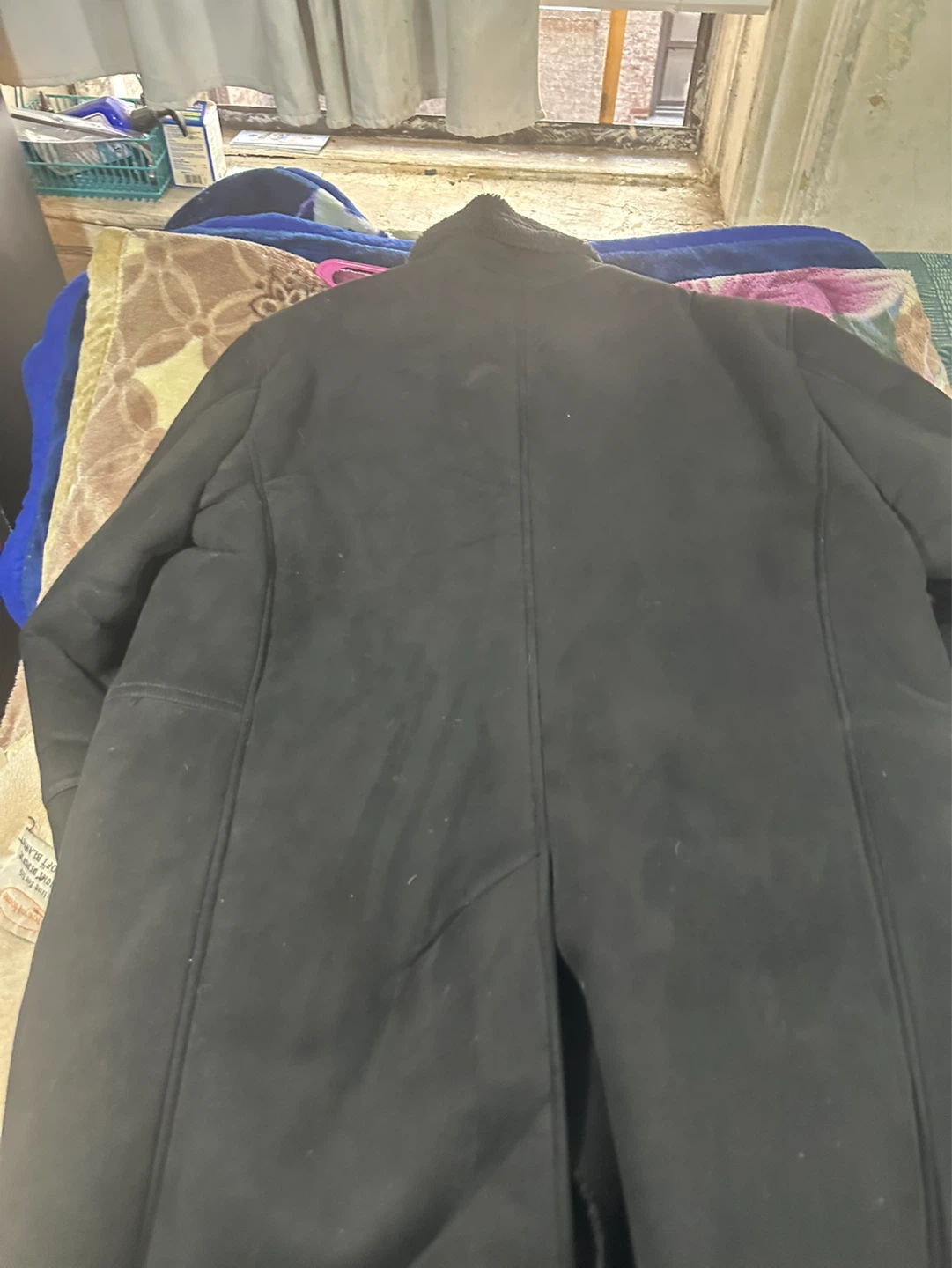 Black Suede Shearling Lined Zara Coat - photo 3