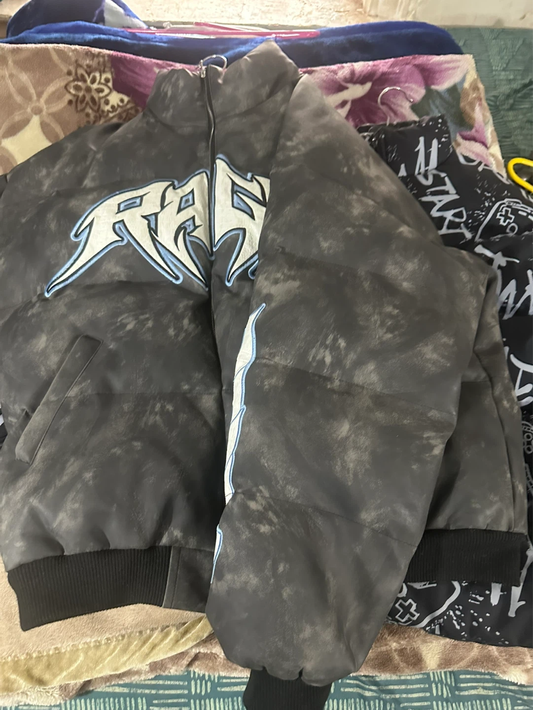 Puffer Jacket with Game Controller Print - photo 5