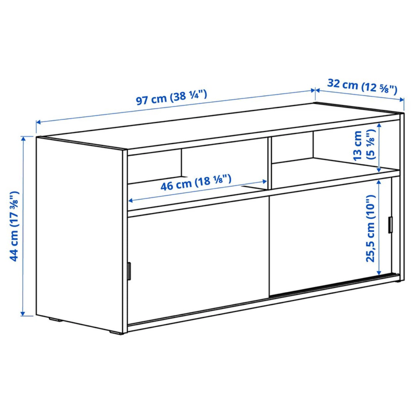 ikea TV bench, grey cabinet - photo 2