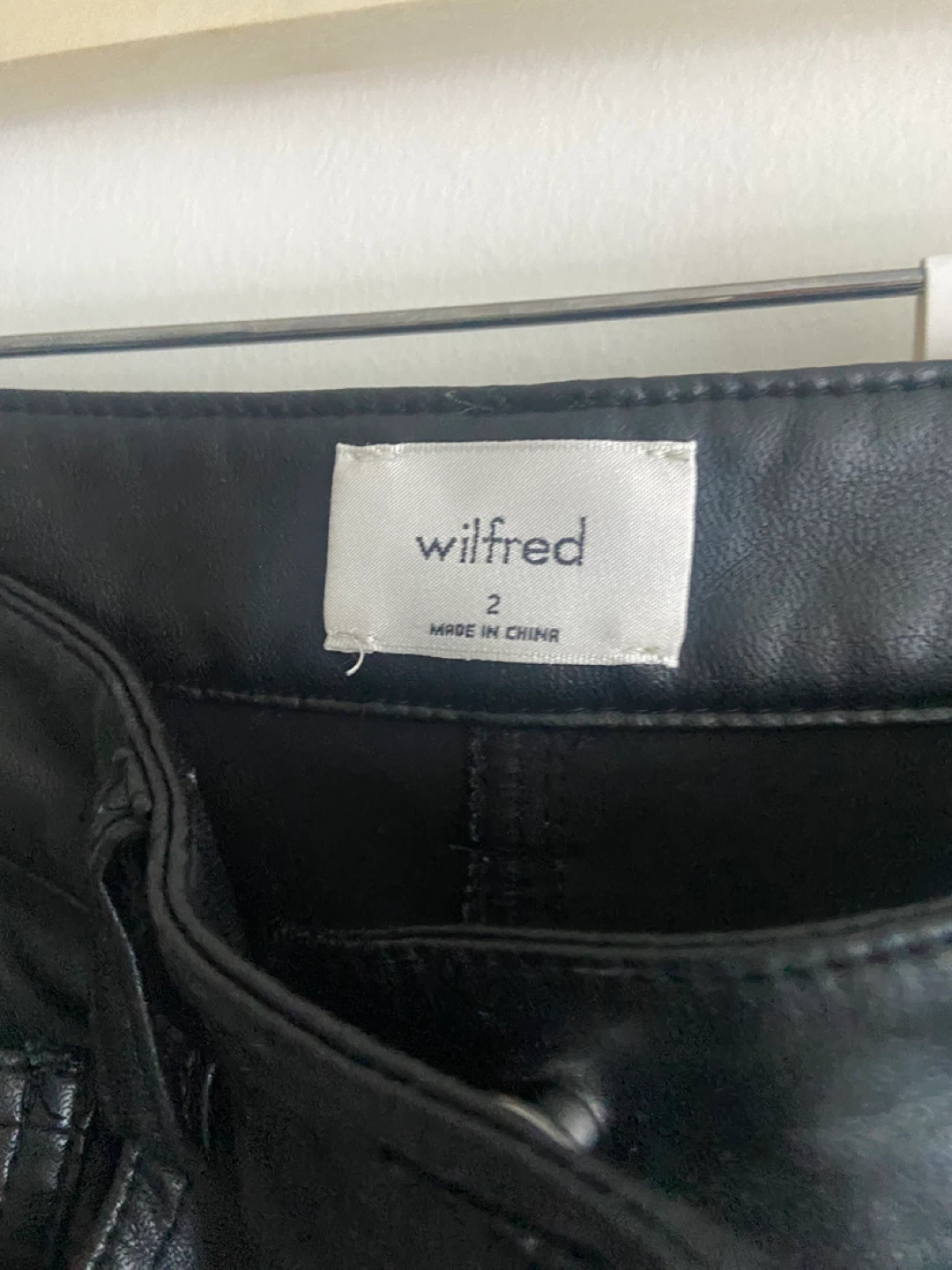 Wilfred Black Leather Pants Size 2 - photo 2