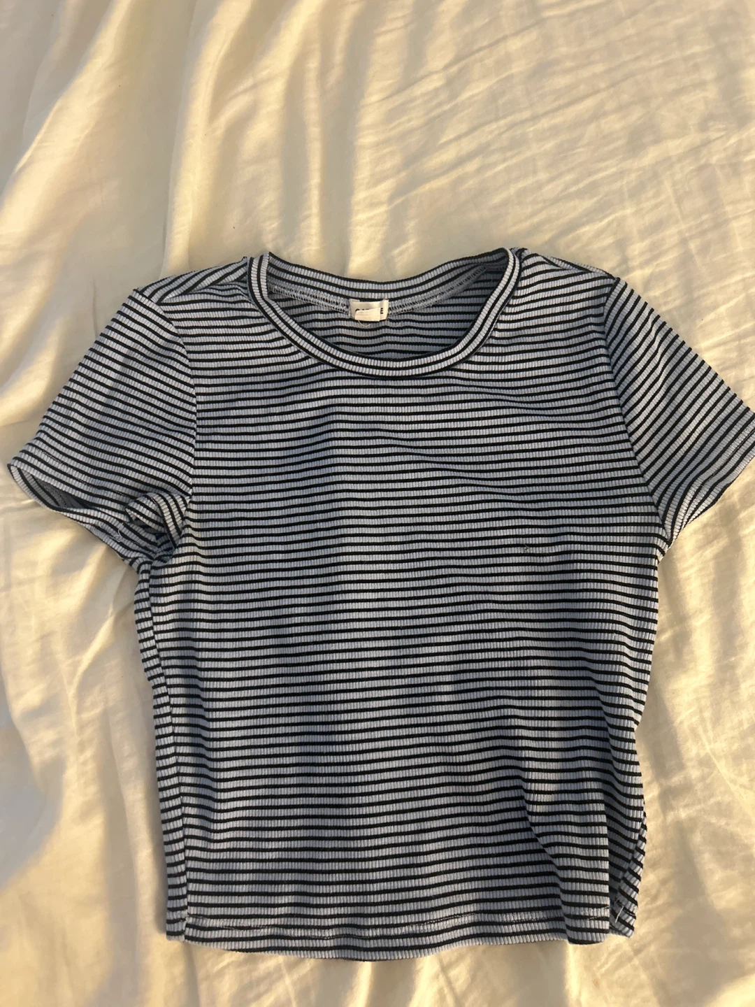 Garage Striped Cropped T-Shirt