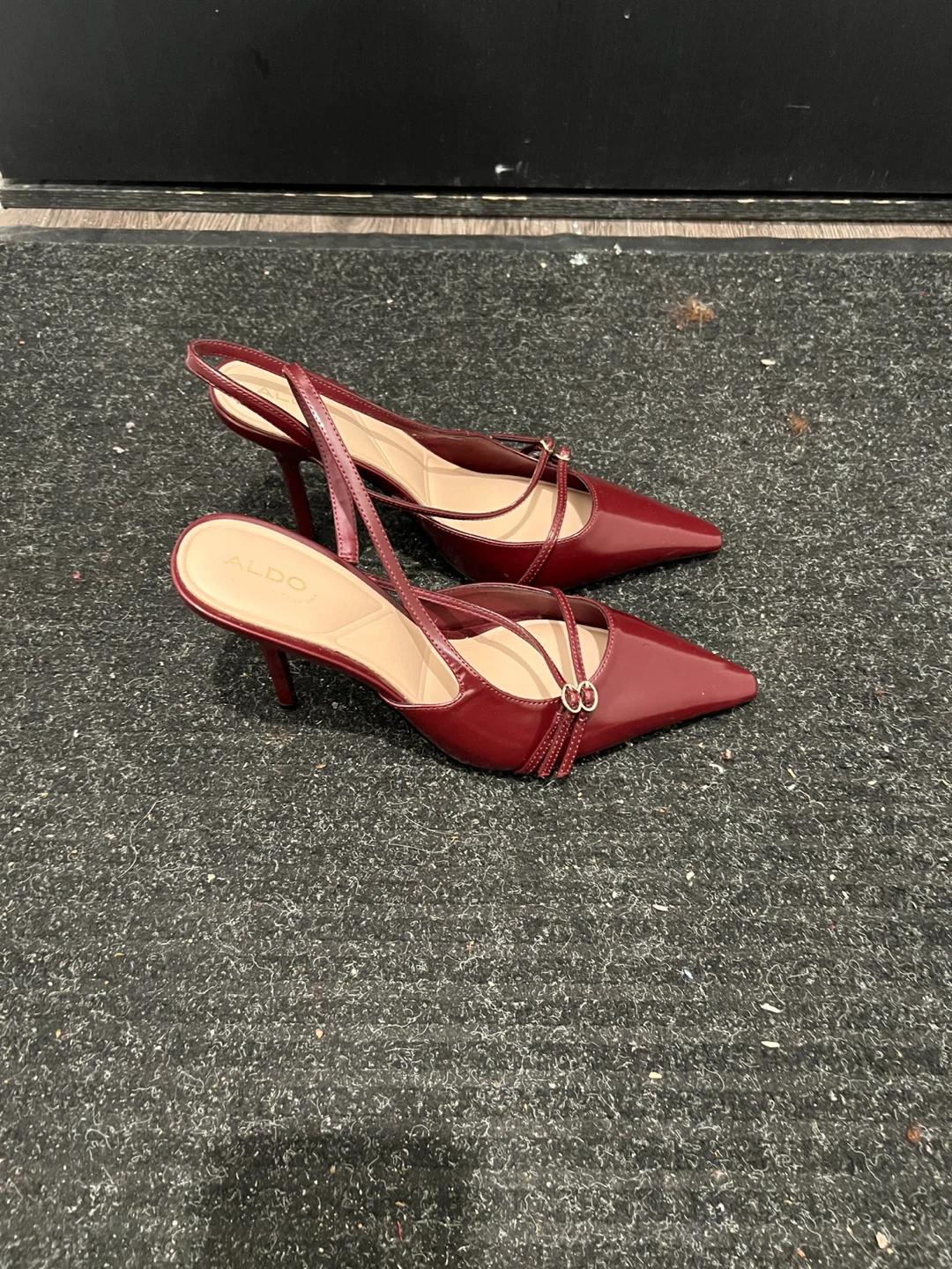 ALDO Women's Burgundy Slingback Heels - photo 2