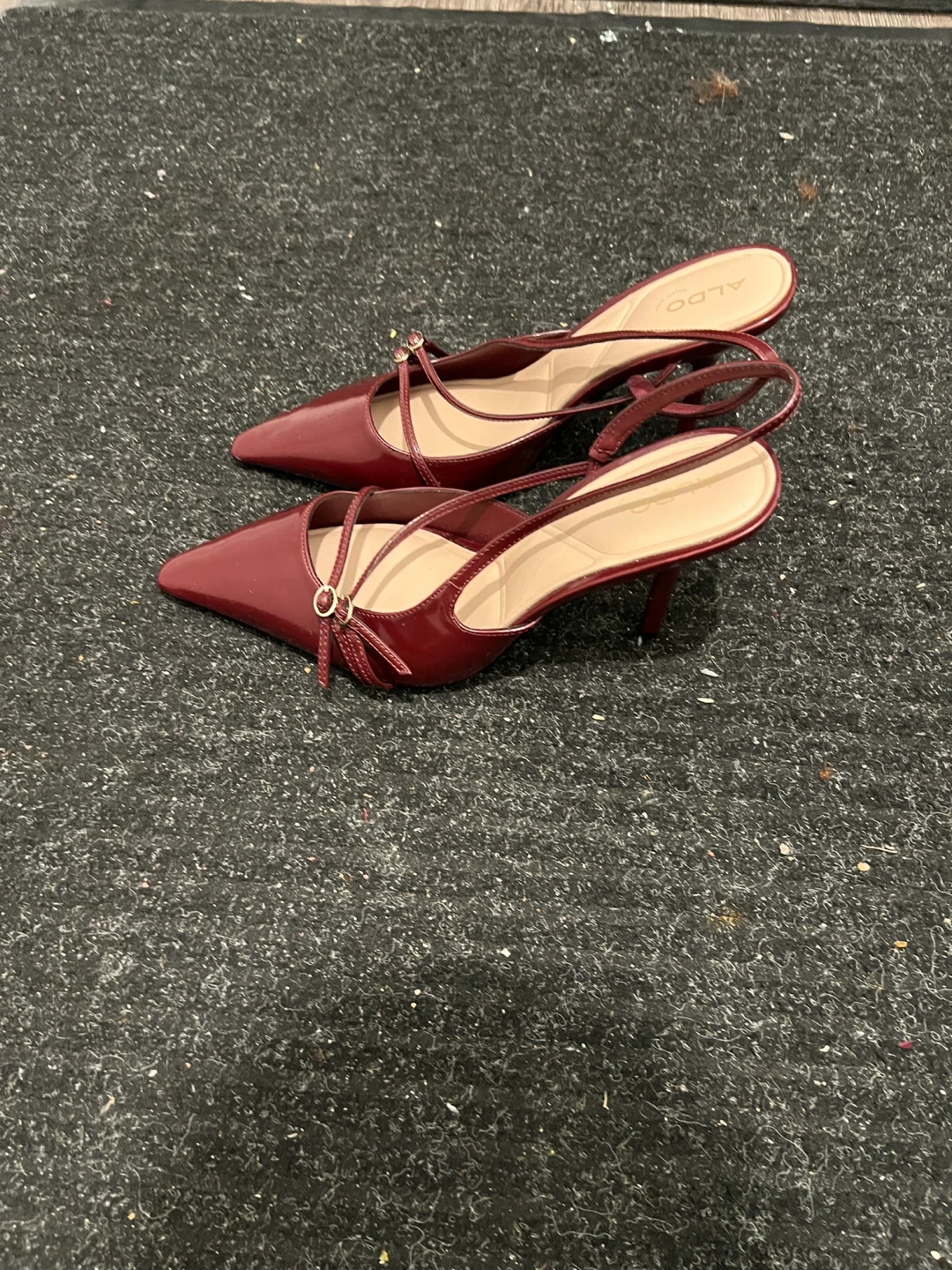ALDO Women's Burgundy Slingback Heels - photo 3