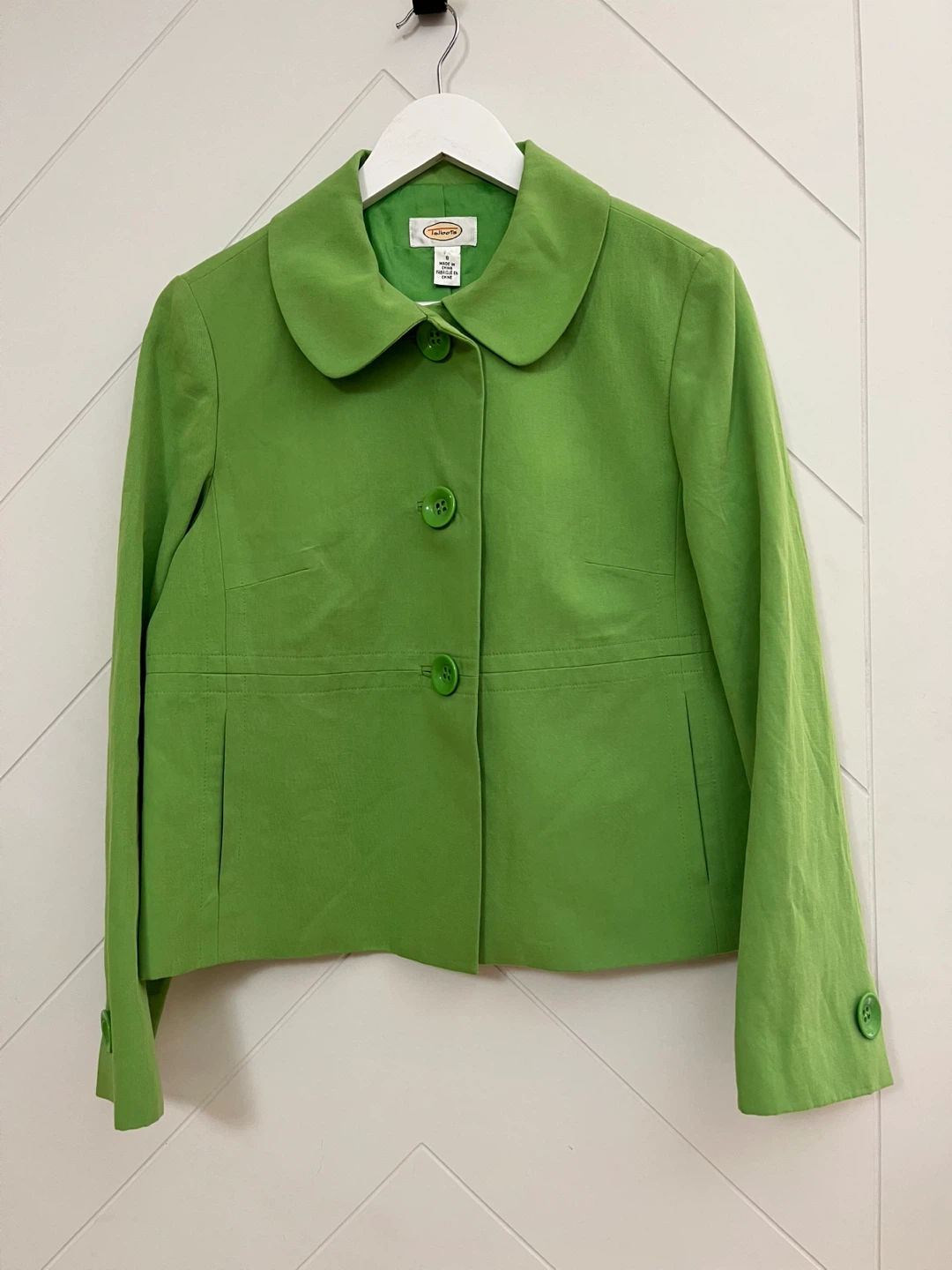 Talbots Women's Green Linen Blend Blazer Size S