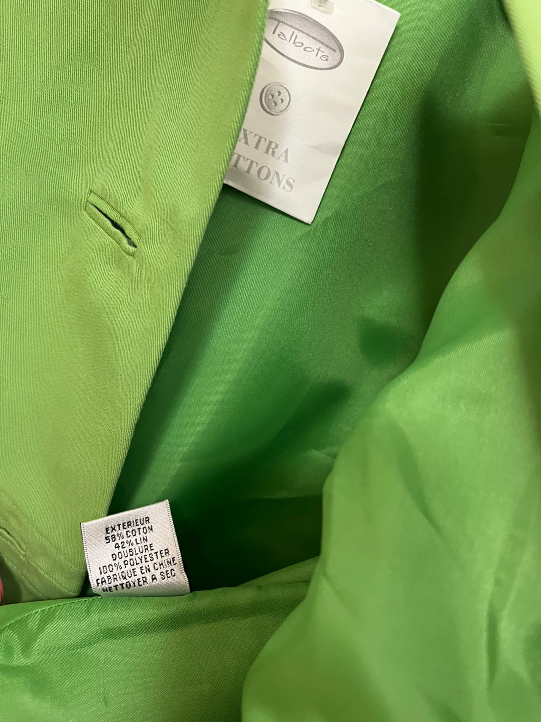 Talbots Women's Green Linen Blend Blazer Size S - photo 5