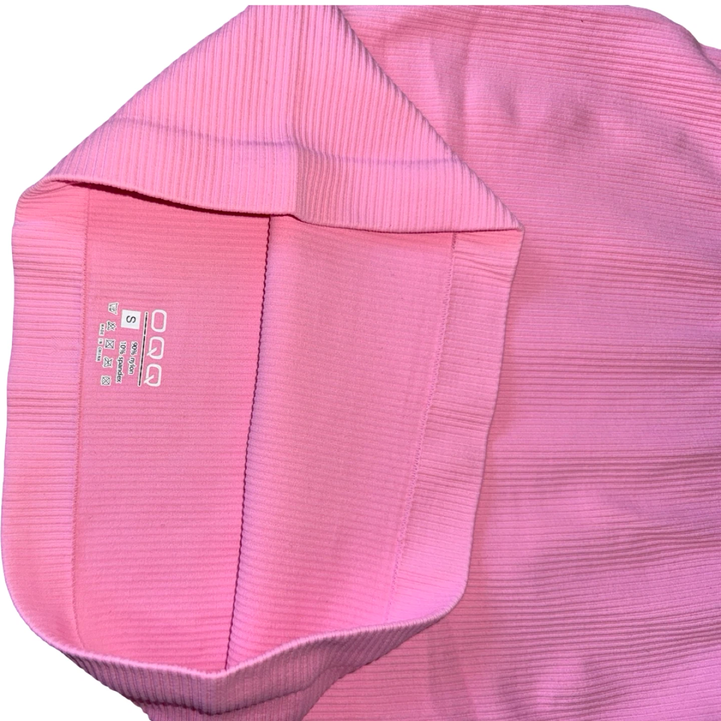 OQQ Pink Ribbed Long Sleeve 1/4 Zip Mini Dress Size S - photo 4