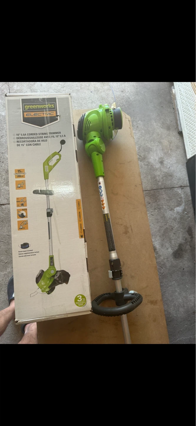 Brand new Greenworks Electric 15" Corded String Trimmer 5.5 Amp