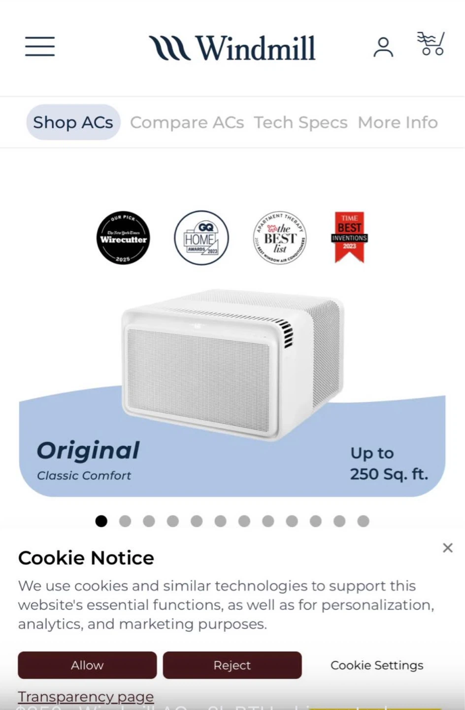 Windmill Air Conditioner with WhisperTech