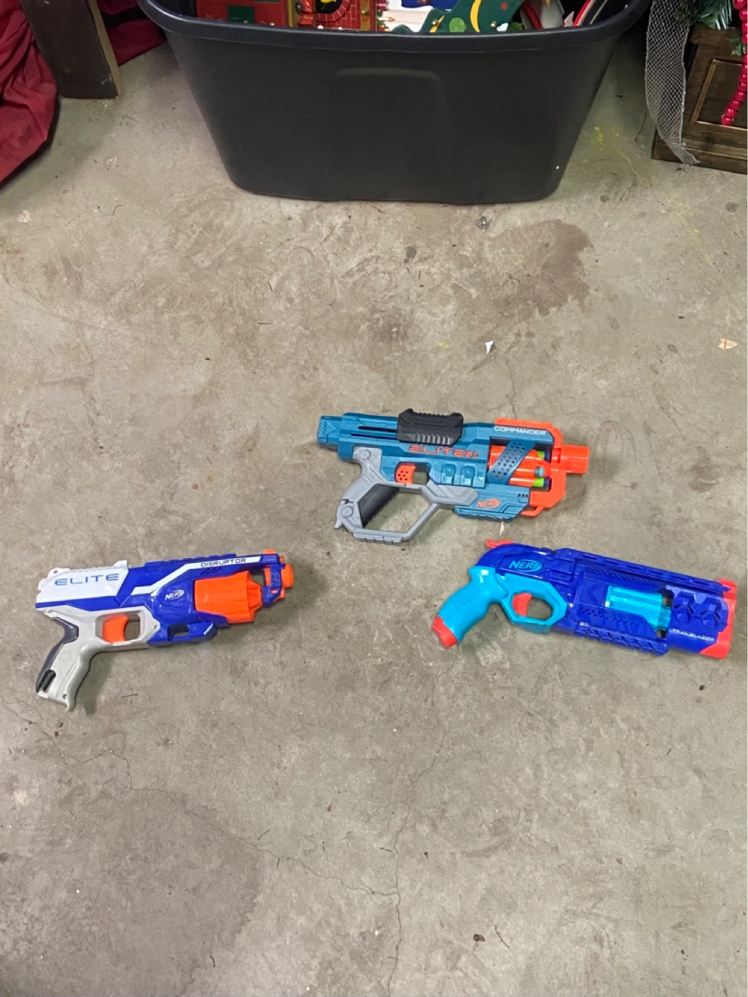 Three Nerf Toy Guns