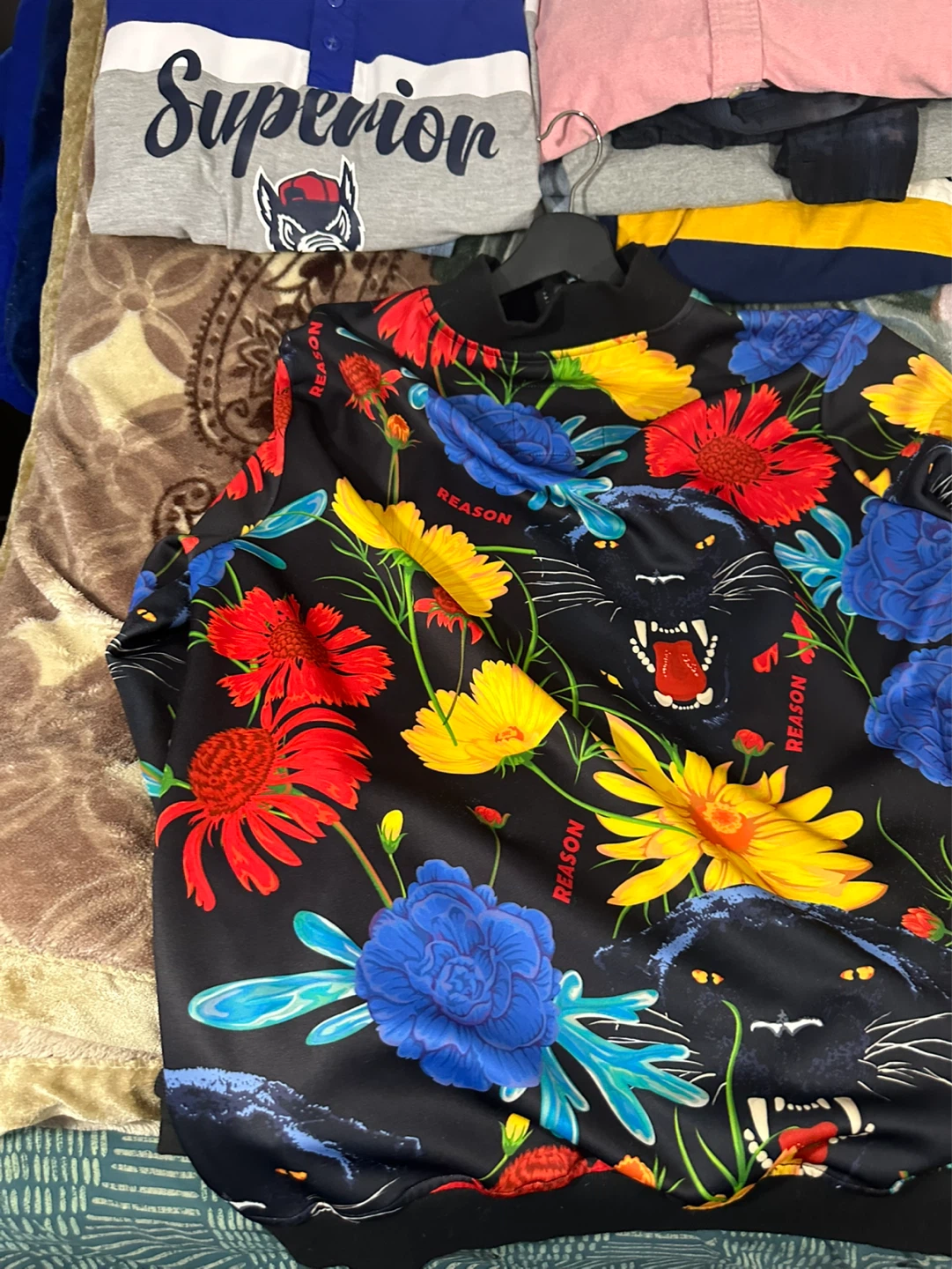 Reason Black Panther Floral Bomber Jacket - photo 2