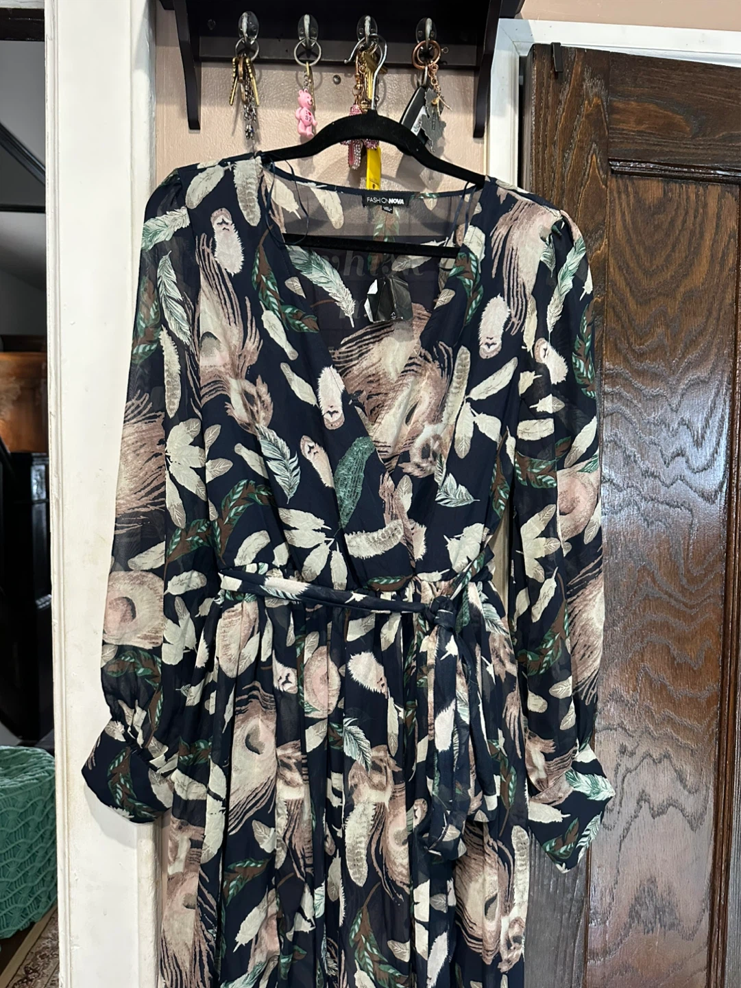 Fashion Nova Blue Floral Maxi Dress - photo 3