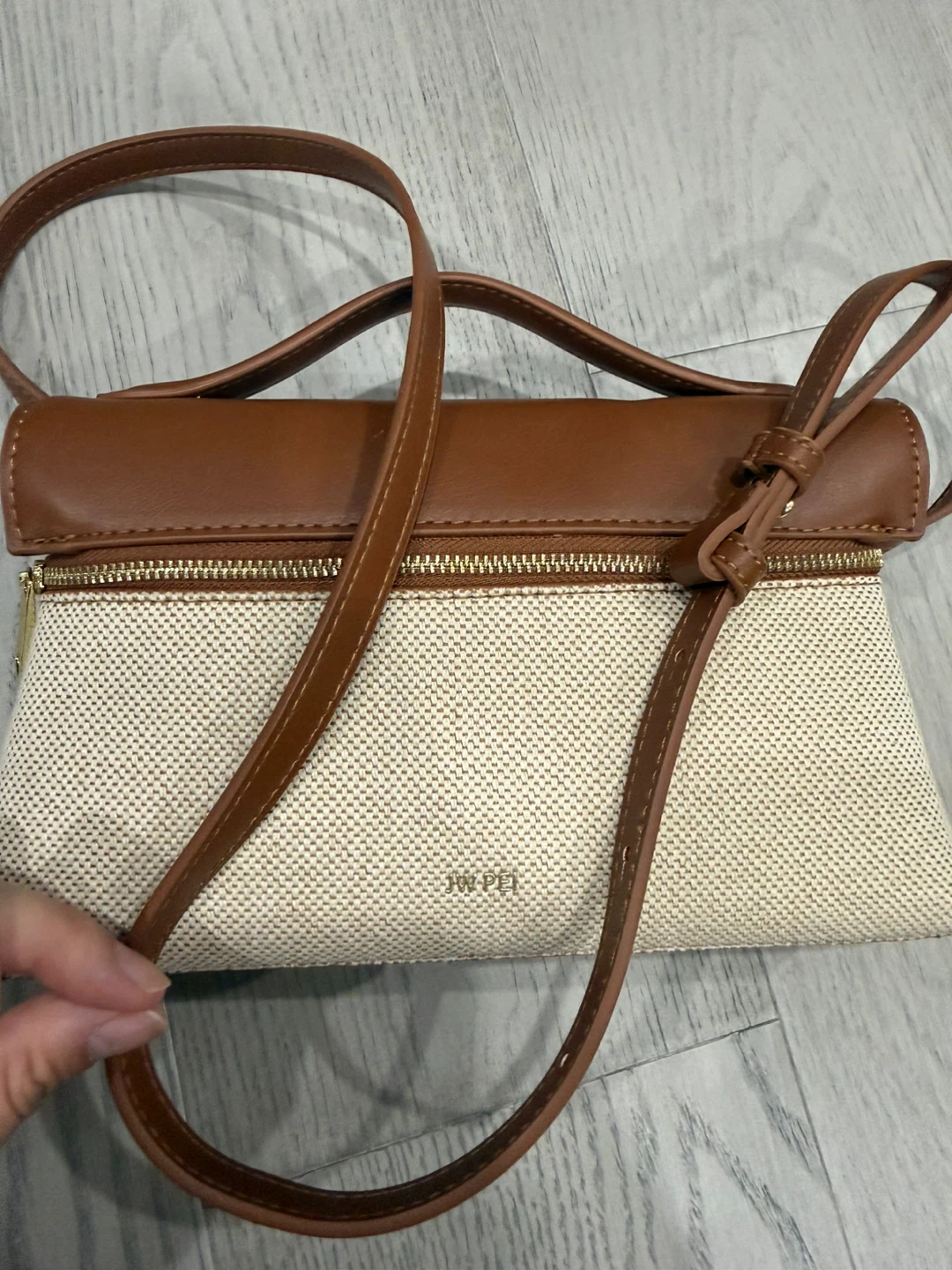 New JW PEI Crossbody Bag - Brown and Tan