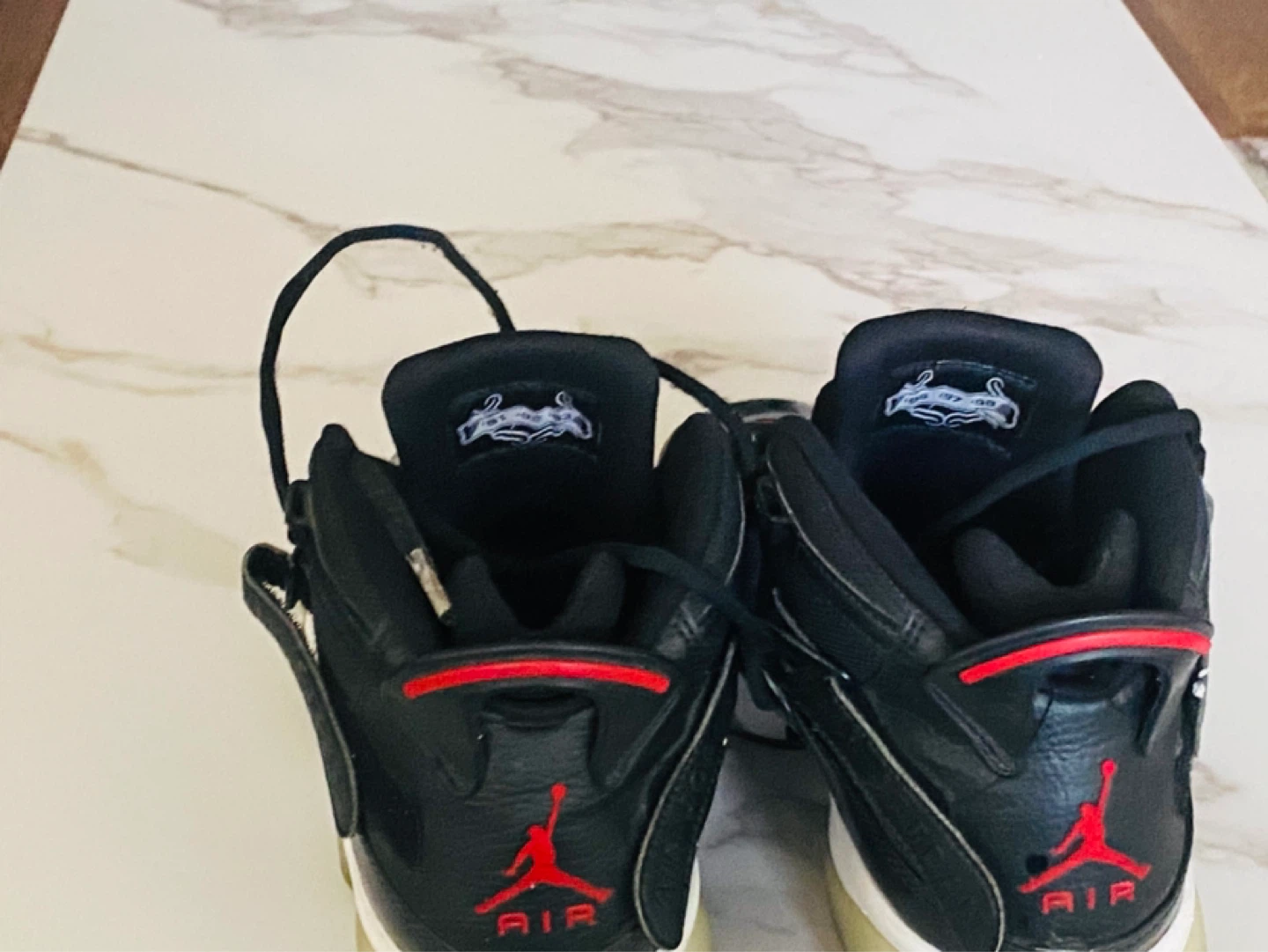 Jordan 6 Rings Black Red Sneakers - photo 3