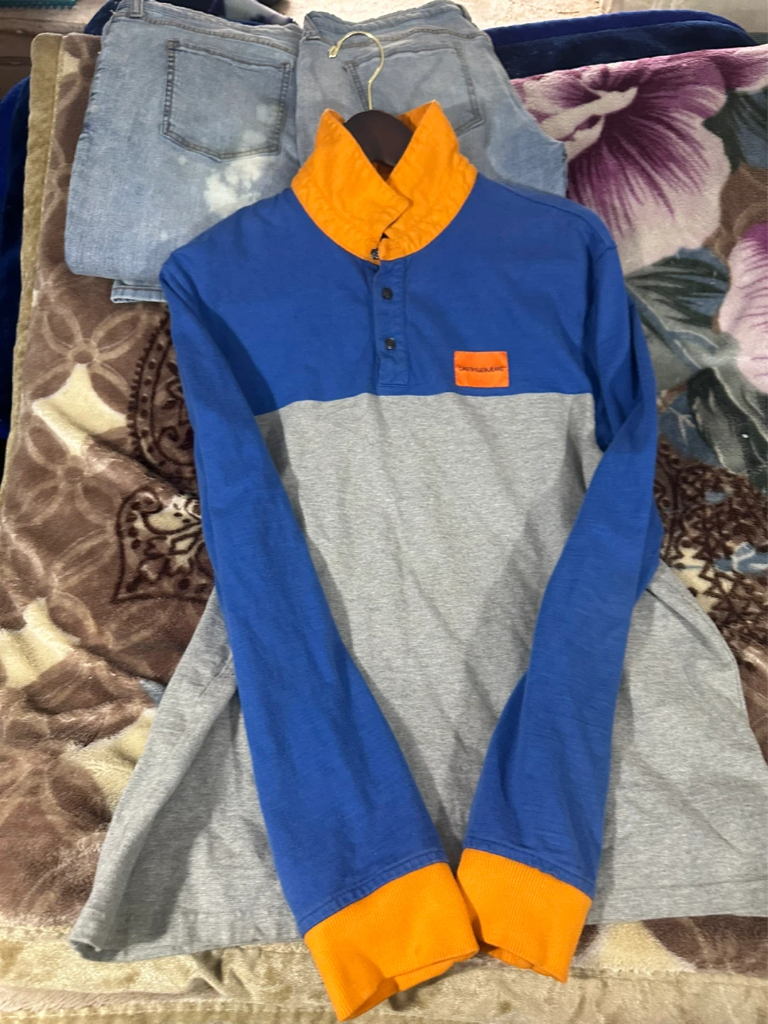 Calvin Klein Jeans Long Sleeve Polo Shirt - photo 3