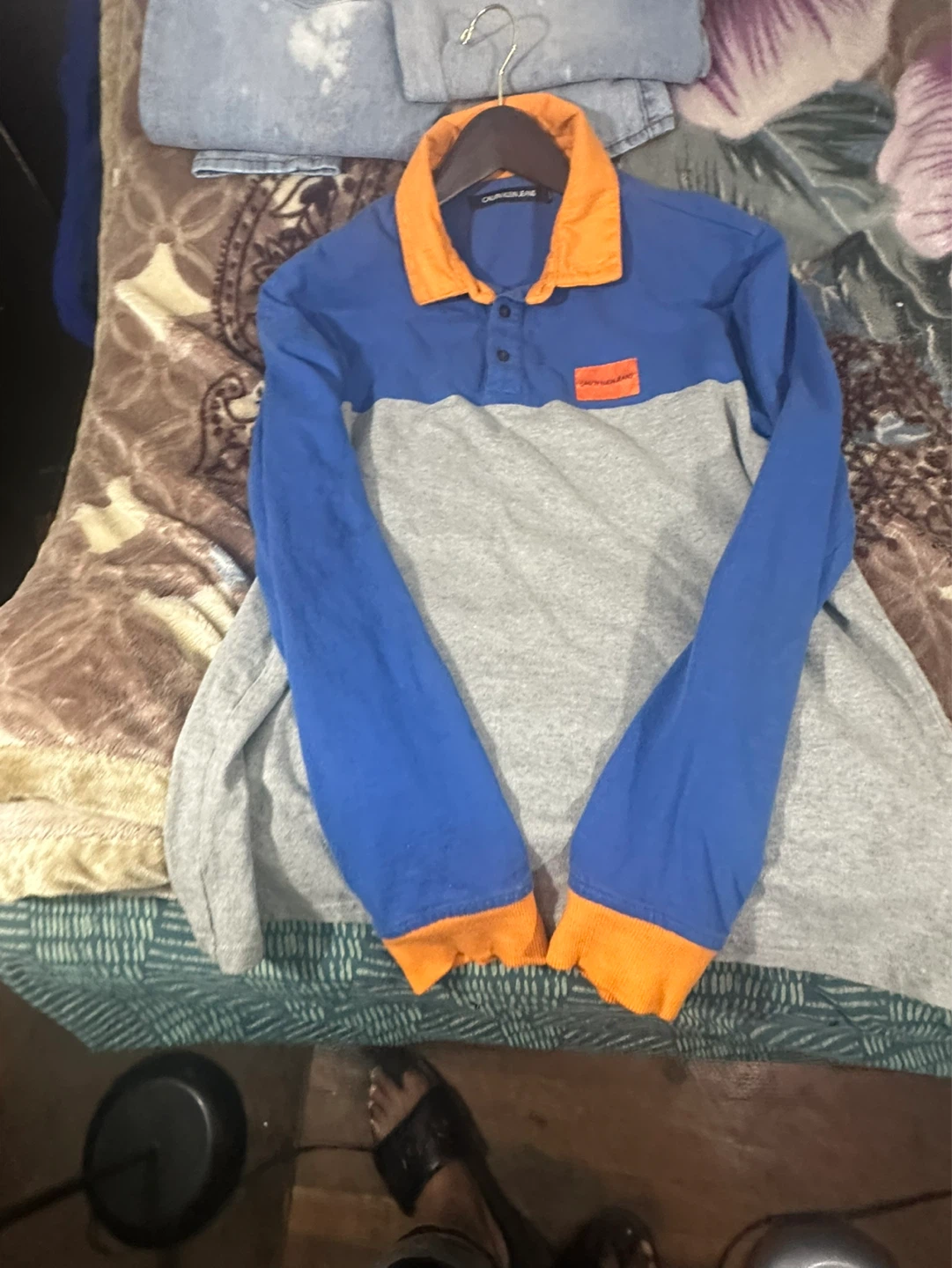 Calvin Klein Jeans Long Sleeve Polo Shirt - photo 5