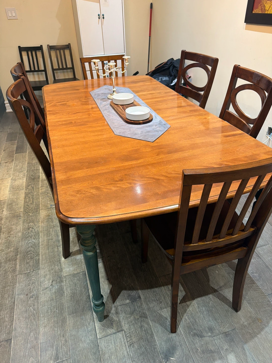 Wooden Dining Table with 6 Chairs - photo 3