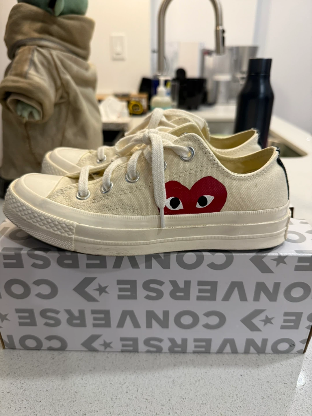 Comme des Garçons x Converse Chuck 70 Cream Low Top Sneakers - photo 5