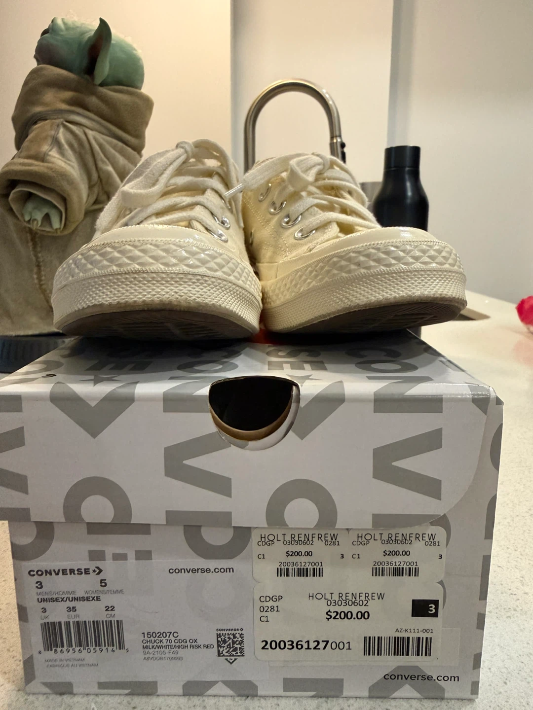 Comme des Garçons x Converse Chuck 70 Cream Low Top Sneakers - photo 2