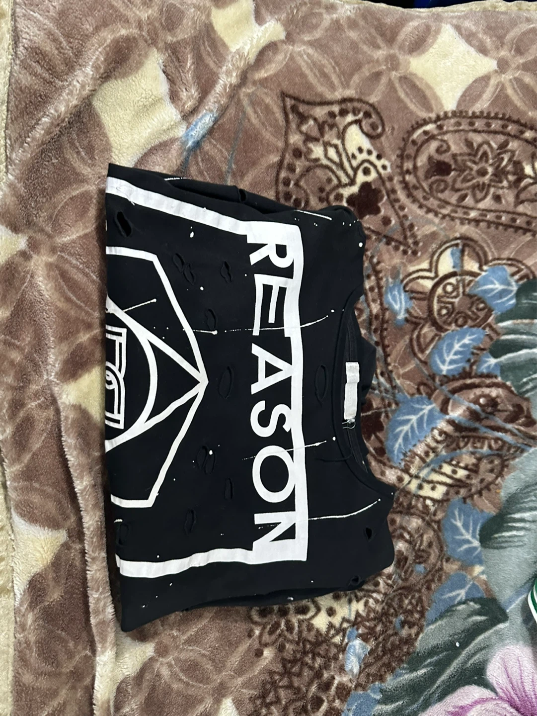 Reason Clothing Black Distressed Graphic Long Sleeve Shirt - photo 4