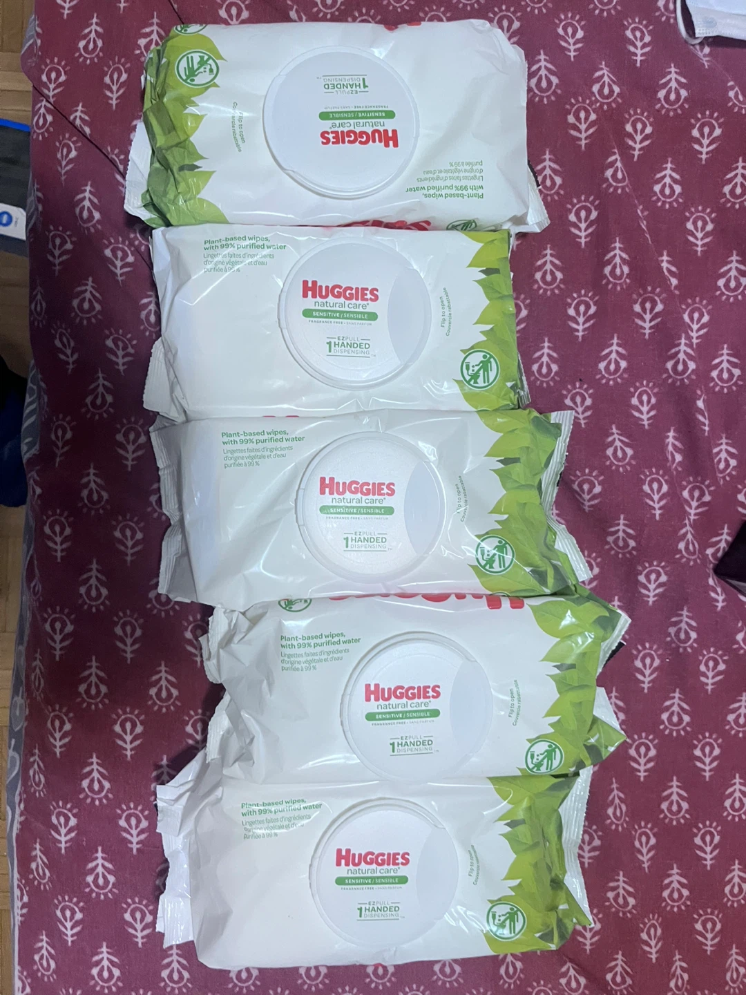 Huggies Natural Care Sensitive Baby Wipes (5 Pack) - photo 2