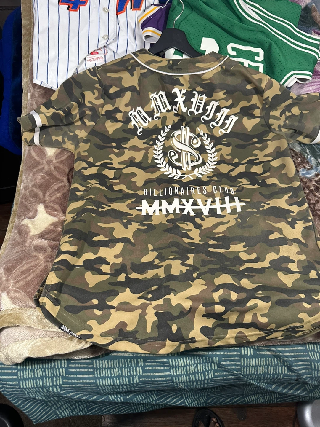 Billionaires Club Camo Baseball Jersey