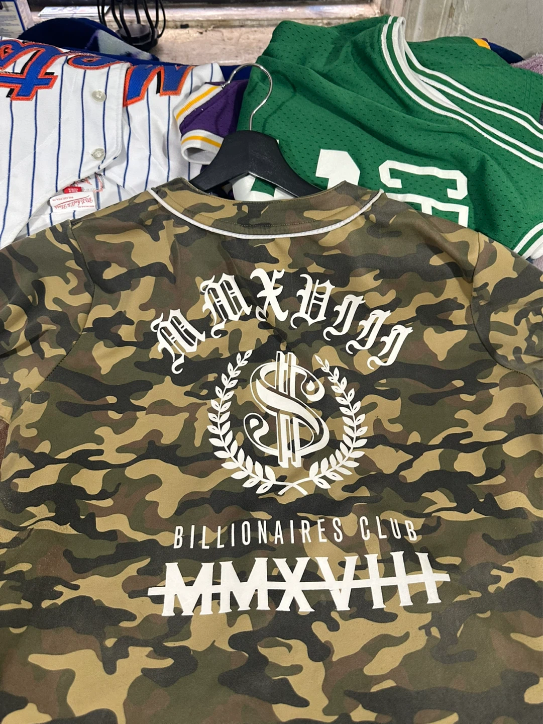 Billionaires Club Camo Baseball Jersey - photo 5