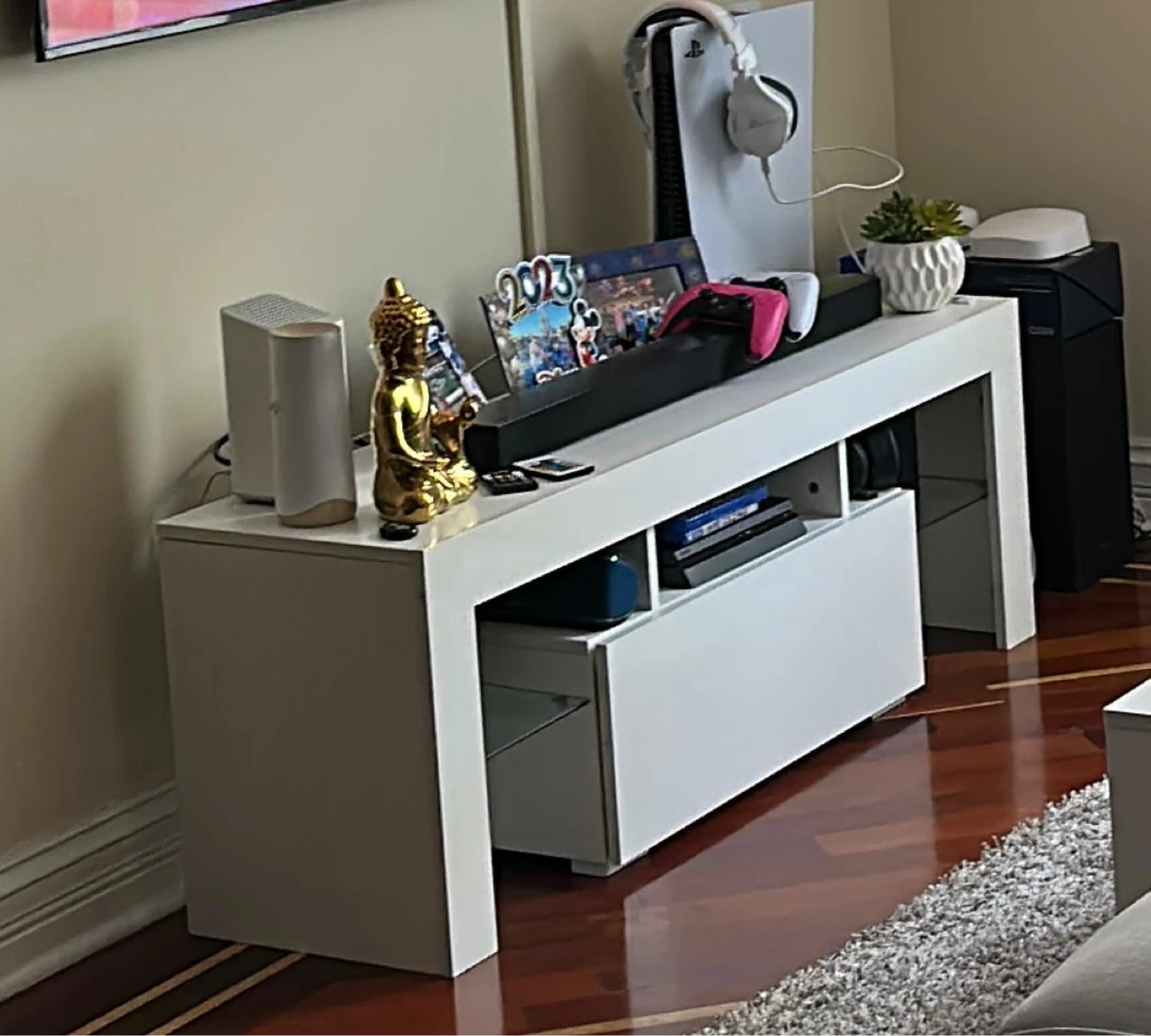 White Modern Entertainment Center