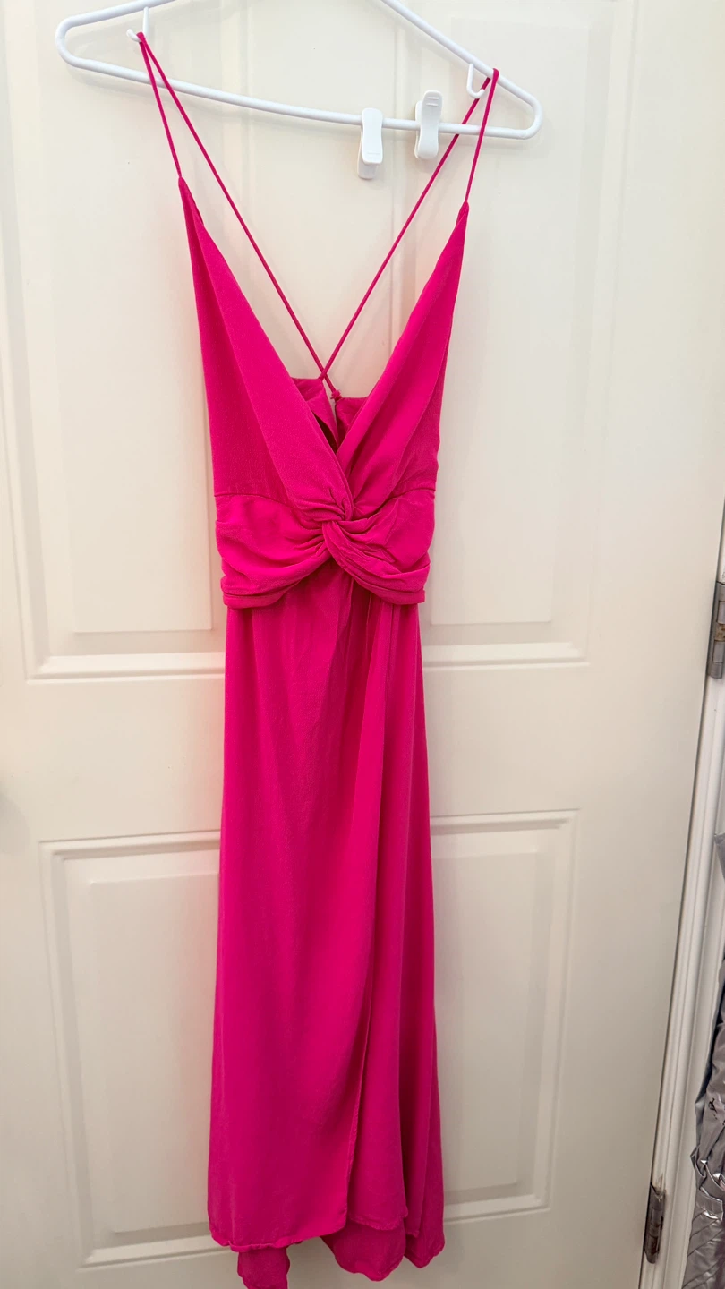 Zara Pink Twist Front Maxi Dress /Size S