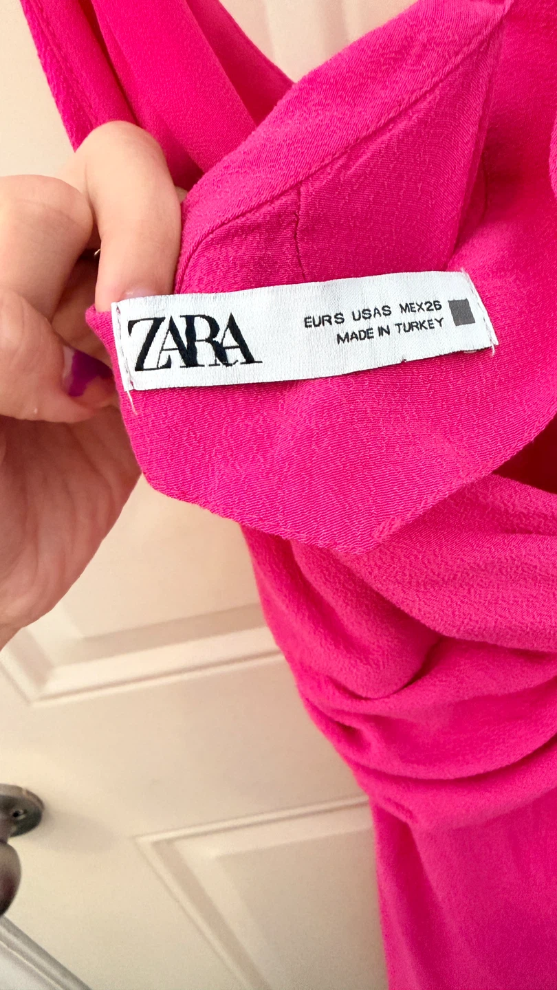 Zara Pink Twist Front Maxi Dress /Size S - photo 3