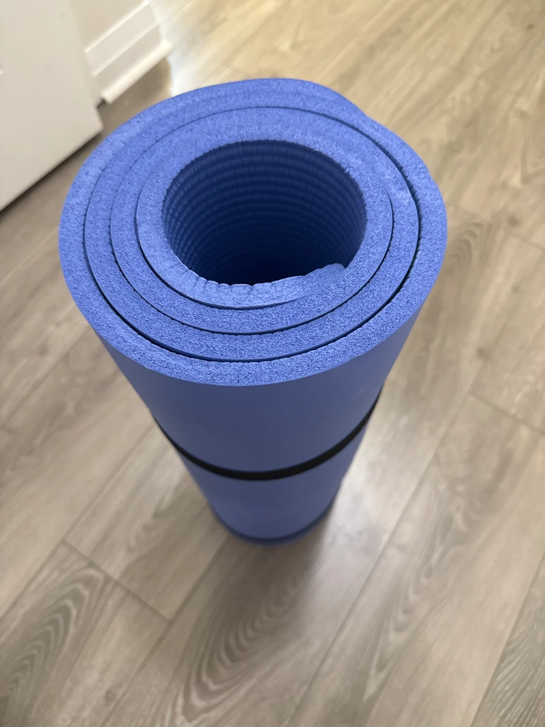 Blue Yoga Mat with Straps