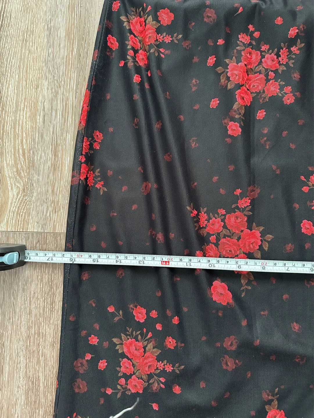 Cider Black Floral Mesh Maxi Skirt Size M - photo 5
