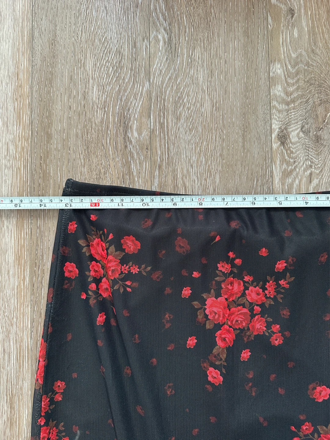 Cider Black Floral Mesh Maxi Skirt Size M - photo 4