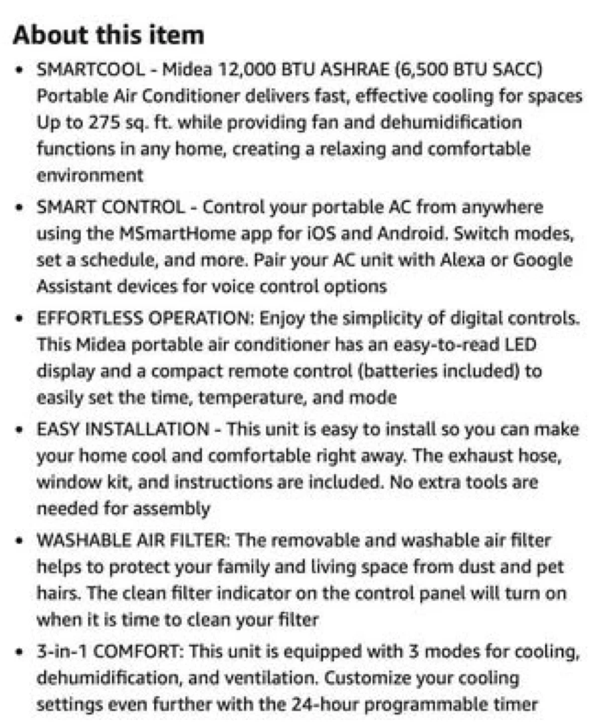Midea Portable Air Conditioner 12,000 BTU - photo 3