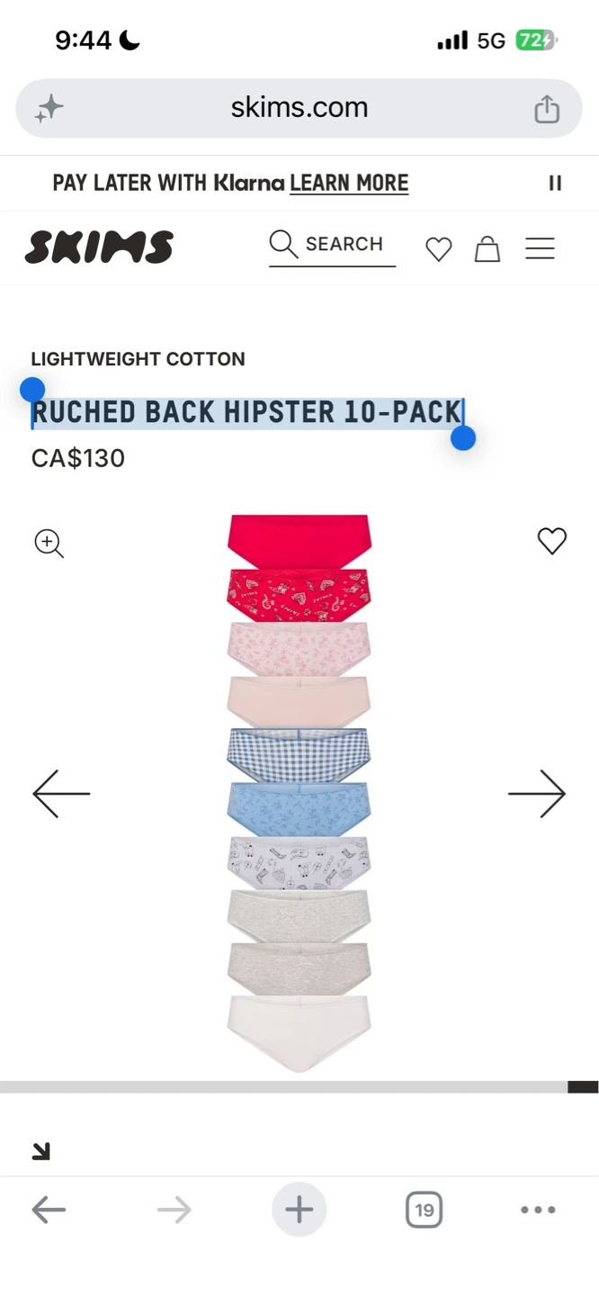 SKIMS Ruched Back Hipster 10-Pack - photo 2