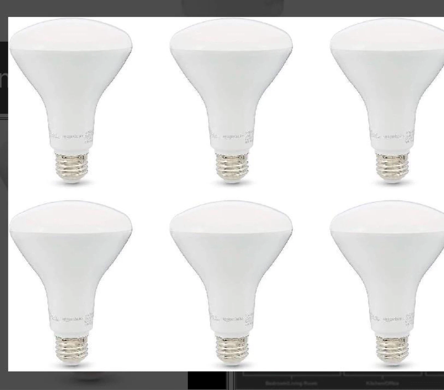 Amazon Basics BR30 LED Light Bulbs (6-Pack)