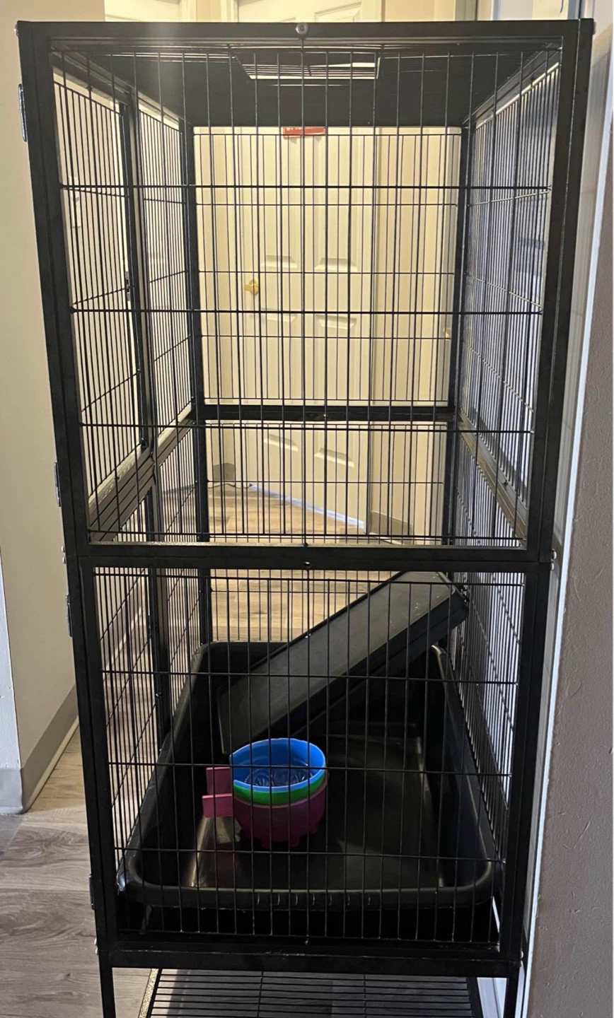 2-Tier Pet Cage with Accessories - photo 2