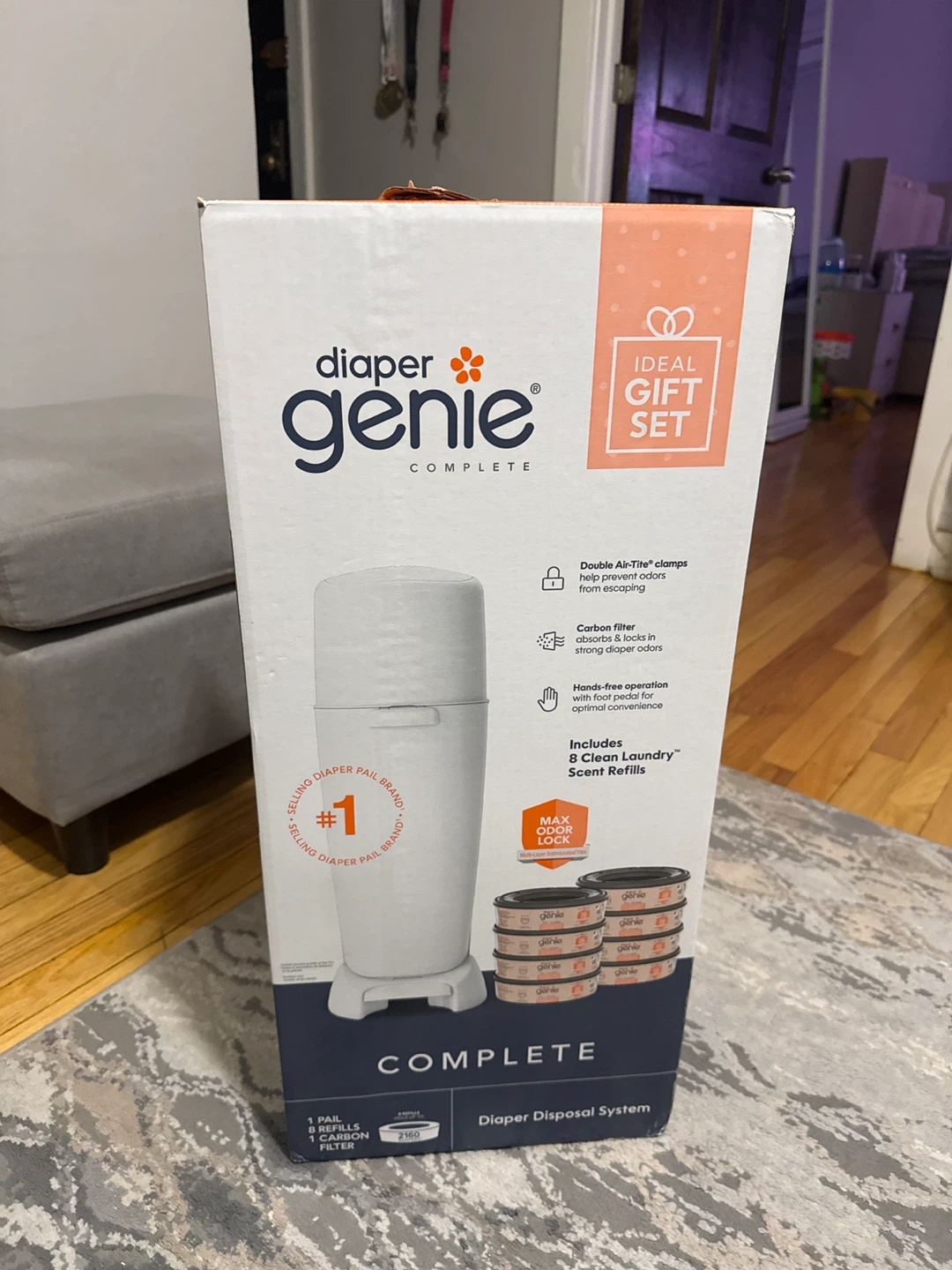 Diaper Genie Complete Diaper Pail with 8 Refills