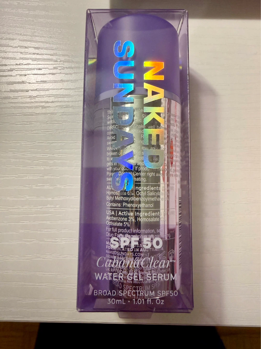 Naked Sundays sunscreen SPF 50