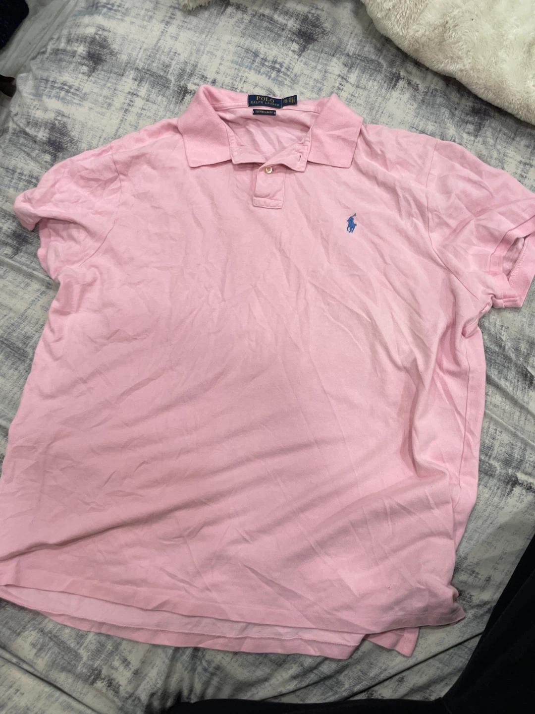 Polo Ralph Lauren Pink Custom Slim Fit Polo Shirt XXL