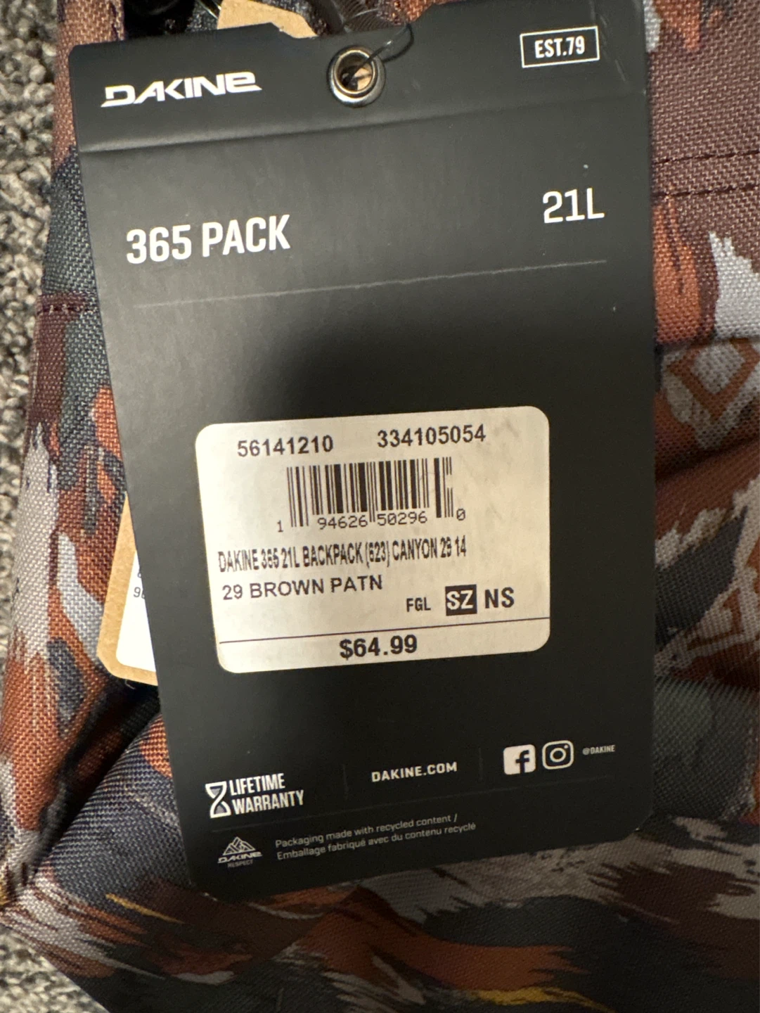 New Dakine 365 Pack 21L Backpack - photo 2